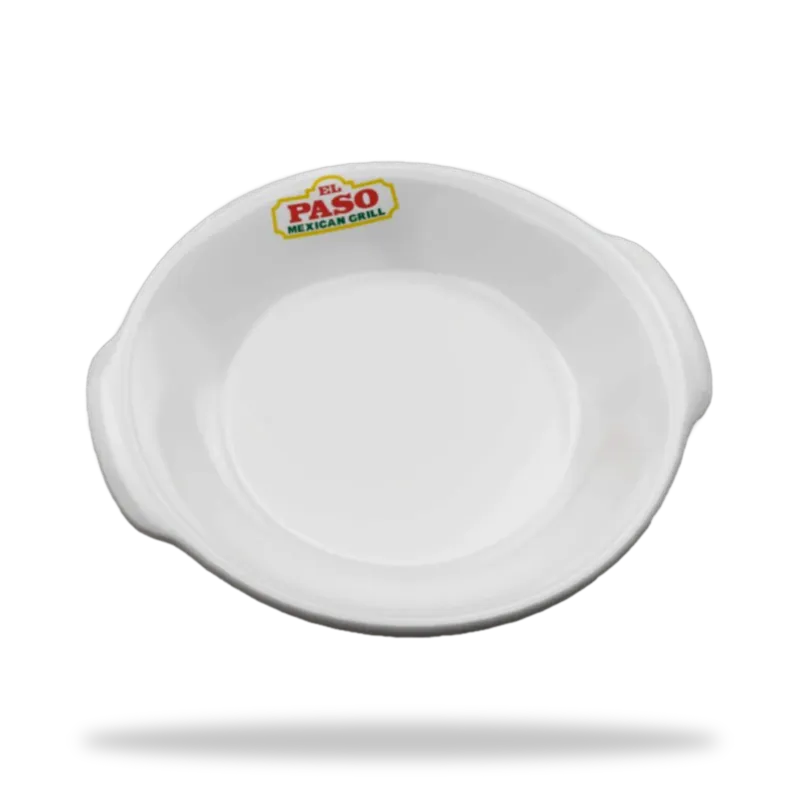 Plato Cacelora polar logo — Anfora Blanco artesanal de Tonalá, Jalisco